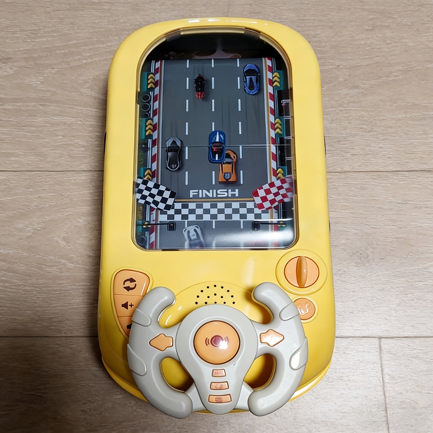 [Great Gift] Cool Racing Simulator Steering Wheel Toy for Boys & Girls, 200 Game Levels with Realistic Sound & HD Graphics, Interactive Parent-Child Educational Toy, Great Gift for Independence Day, Summer Party, Family Events & Back to School