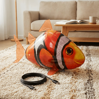 Remote Control Clownfish, Inflatable Remote Control Inflatable Balloon Clownfish Decoration, Suitable for Office, Home, Birthday Party, Wedding, Indoor Games