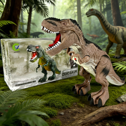 3pcs Electric Dinosaur Toy with Sound Light and Walking Effect, Boy Children's Toy Gift, Suitable for Children Aged 3 4 5 6 7, Interactive Movable Dinosaur Toy Set