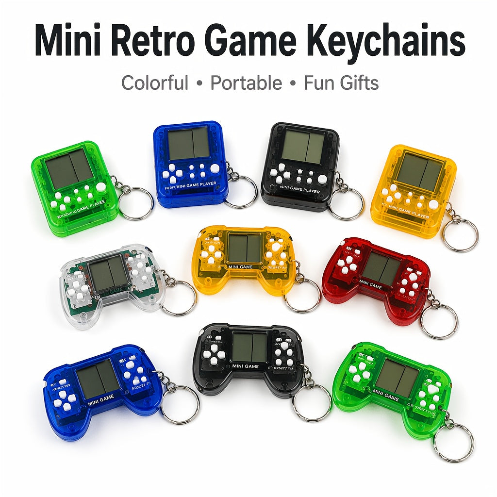 24/18/12/6pcs [Game Keychains] Mini Game Keychains | Video Game Party Favors for Kids, Boys' Birthday Supplies Gaming Party Favors Classroom Prizes Random Color