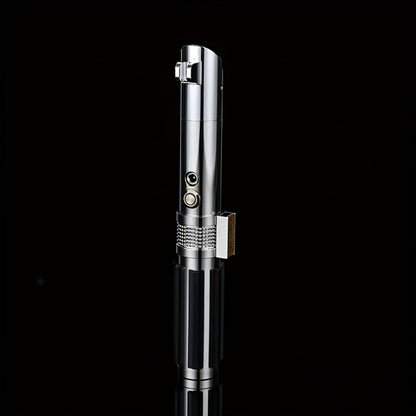 Light Up Saber with Metal Handle RGB 16 Colors – LED Cosplay Laser Sword with Sound Effects | Anakin Luke Darksaber Style, Halloween Costume Toy & Christmas Gift for Kids Adults