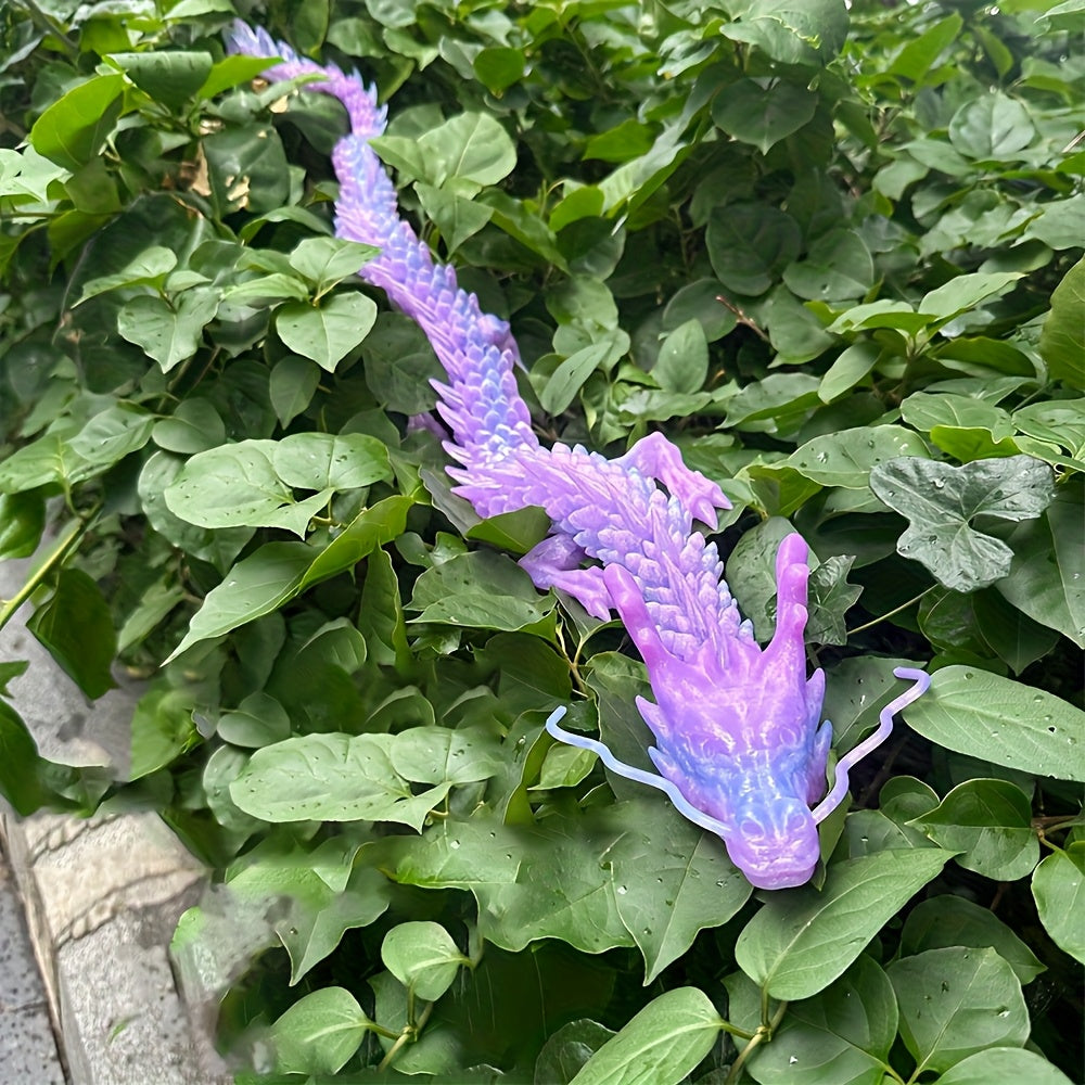 [Articulated Dragon Decor] 3D Printed Dragon, Large Fidget Crystal Dragon, 3D Printed Stuff Animals, Articulated Dragon For Home Office Desk Wall Decor