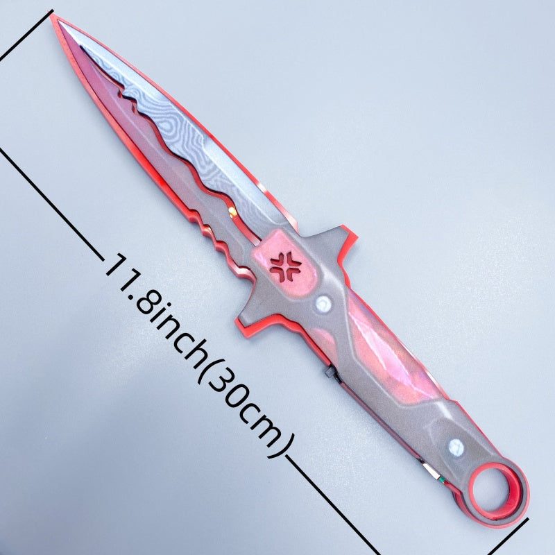 11.8inch 30cm Luminous Katana Red Acrylic Sword with LED Light Anime Cosplay Accessorie Prop Plastic Original Samurai Sabre Ninja Knife Blade No Battery Bright Damascus Sword Real Full Size Japanese Katana Halloween Party Photograph Prop Gift