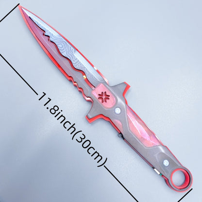 11.8inch 30cm Luminous Katana Red Acrylic Sword with LED Light Anime Cosplay Accessorie Prop Plastic Original Samurai Sabre Ninja Knife Blade No Battery Bright Damascus Sword Real Full Size Japanese Katana Halloween Party Photograph Prop Gift