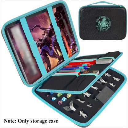 Compatible for D&D Dice Tray Box Compatible for MTG & RPG Tabletop Games - Polyhedral Dice Storage with D20, D12, D10, D8, D6, D4 Holder for DND Miniatures Accessories (///)