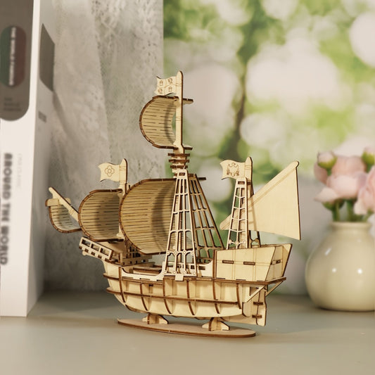 Ocean Sailboat 3D Wooden Puzzles Model Kits Brainteaser - Handmade - For Adults & Teens - Christmas/Birthday Gifts - Perfect for Hobbyists & Puzzle Enthusiasts