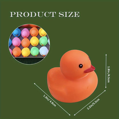 Rubber Ducks Bulk 72 Pack Assorted Colorful Mini Rubber Duck Bath Toys for Kids – Pool Party Favors, Birthday Goodie Bags, Bathroom Decor, Holiday Craft Supplies