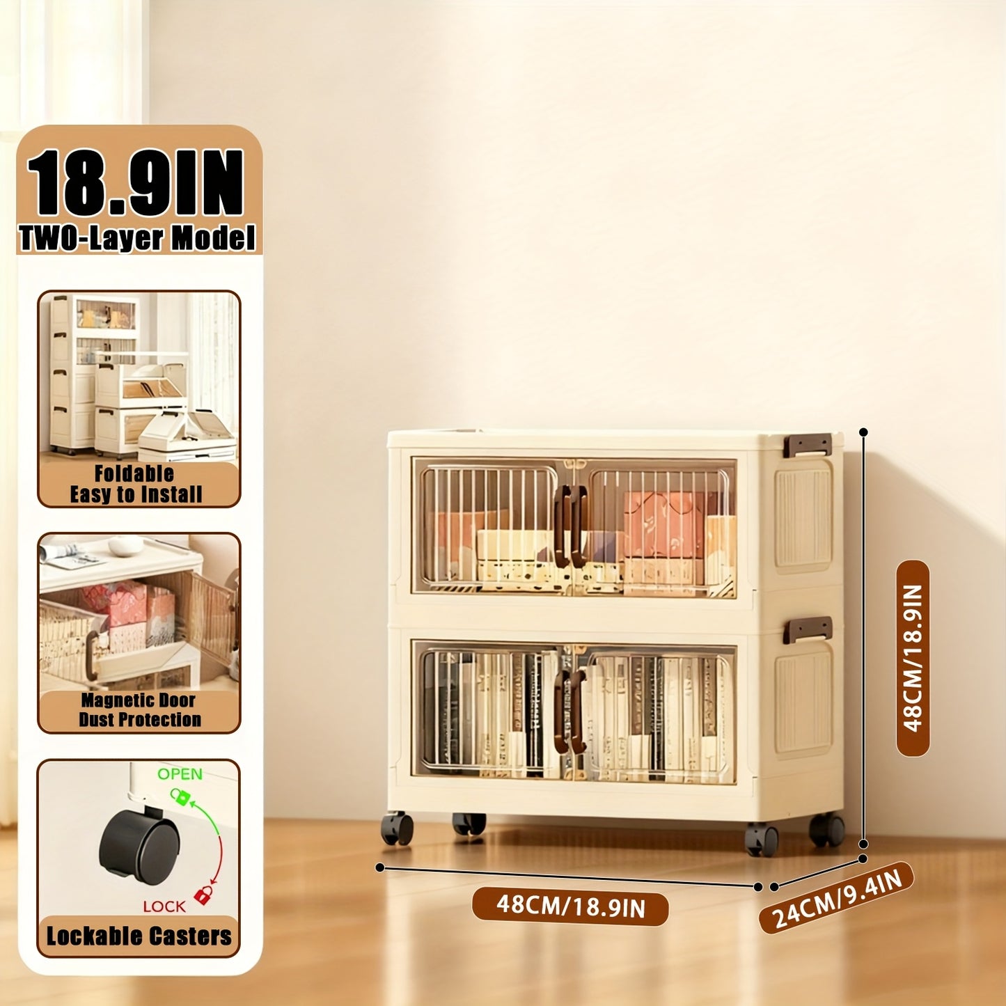 Curio Display Cabinet, Clear Acrylic Glass Door Blind Box Figure Display Case, Dust-Proof Showcase And Toy Storage Organizer Great for Retail Shelving And Retail Display Stands, Living Room Suitable for Mini Toys, Collectibles