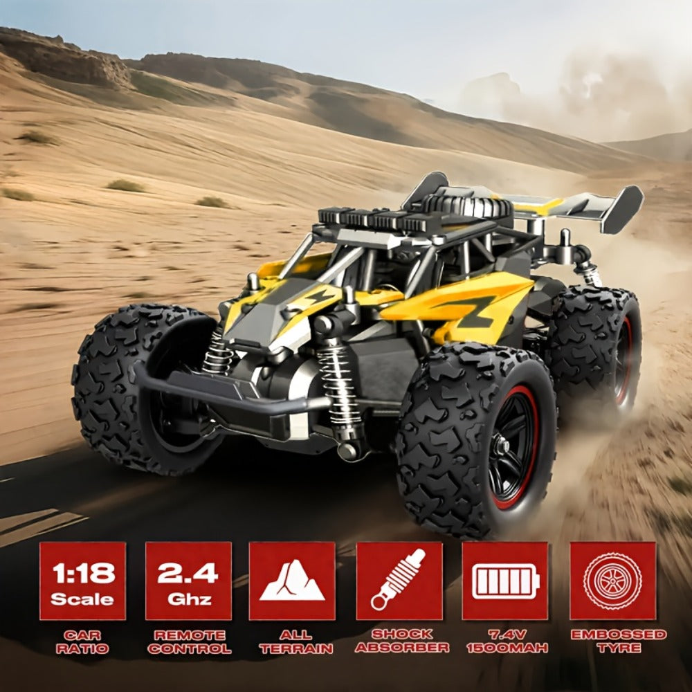 High-Speed RC Off-Road Car 40km/h – All-Terrain Remote Control Climbing Truck with Long-Lasting Battery, Sturdy 4WD Structure, Birthday Christmas Gift for Boys Kids & Adults (Style A & B)