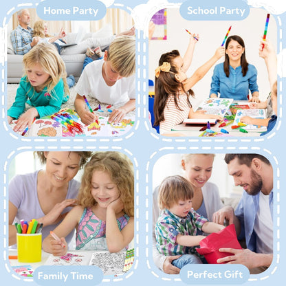 Coloring Books for Kids Ages 3+ – 26 Pack Bulk Set with Dinosaur, Mermaid & Animal Designs, Birthday Party Favors Goodie Bag Stuffers, Classroom Activity Supplies for Boys & Girls