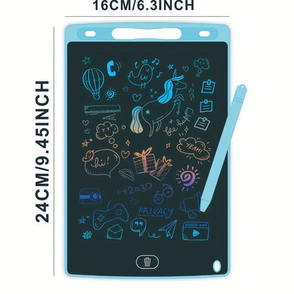 Kids Drawing Tablet 2 Pack 10 Inch Colorful LCD – Reusable Electronic Doodle Pad Educational Learning Toy for Boys & Girls Ages 3-6 | Portable Gift for Home School Travel Blue+Pink