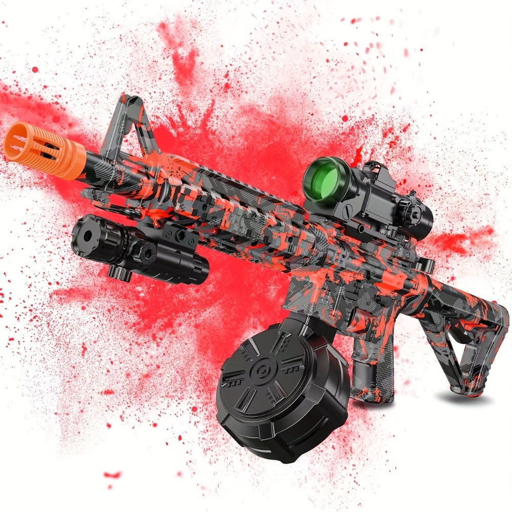 Large Blaster with Drum, Automatic Dual Mode Blaster, for Outdoor Activities -Perfect for Outdoor Team Games & Christmas Gifts, Black And Red