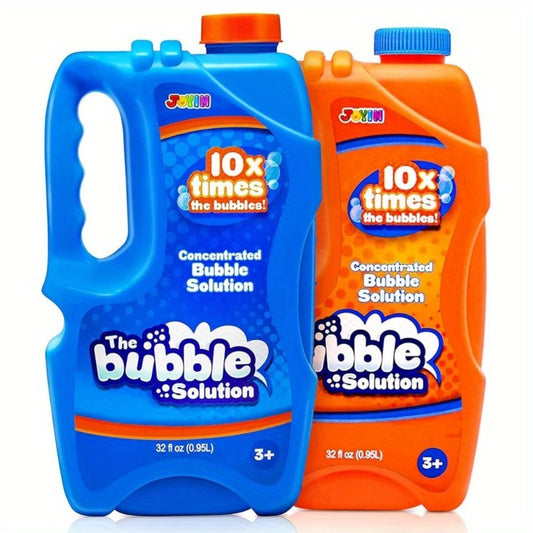 SYNCFUN 2 Bottles Bubbles Refill Solutions 64oz, Bubble Concentrated Solution Suitable for Bubble Machines, Blowers, Wands, Blowers, Easter Party Packs, Party Activities, Suitable for Parks, Weddings