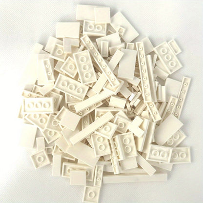 Bulk Flat Tile Building Blocks 150 Pcs – Smooth Thin Plate Bricks 1x1 1x2 1x6 Dots Mixed Particle Set, LEGO-Compatible Bulk Bricks for Kids & MOC Builders, DIY Creative Building Accessory