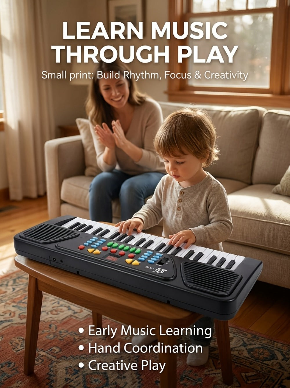 Electronic Keyboard With Microphone