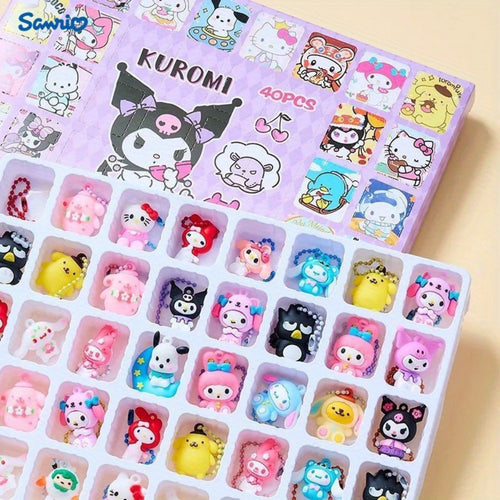 Sanrio Mystery Surprise Box Dolls 40pcs – Blind Box Mini Figures Pendant Party Favors, Cute Kawaii Characters, Fun Gift for Kids Girls Birthday Party Decoration