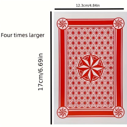 Giant Playing Cards 4x 6x Jumbo Size Poker Cards – Extra Large Card Game Set for Outdoor Party Backyard Fun Family Game Night Kids Adults Gift
