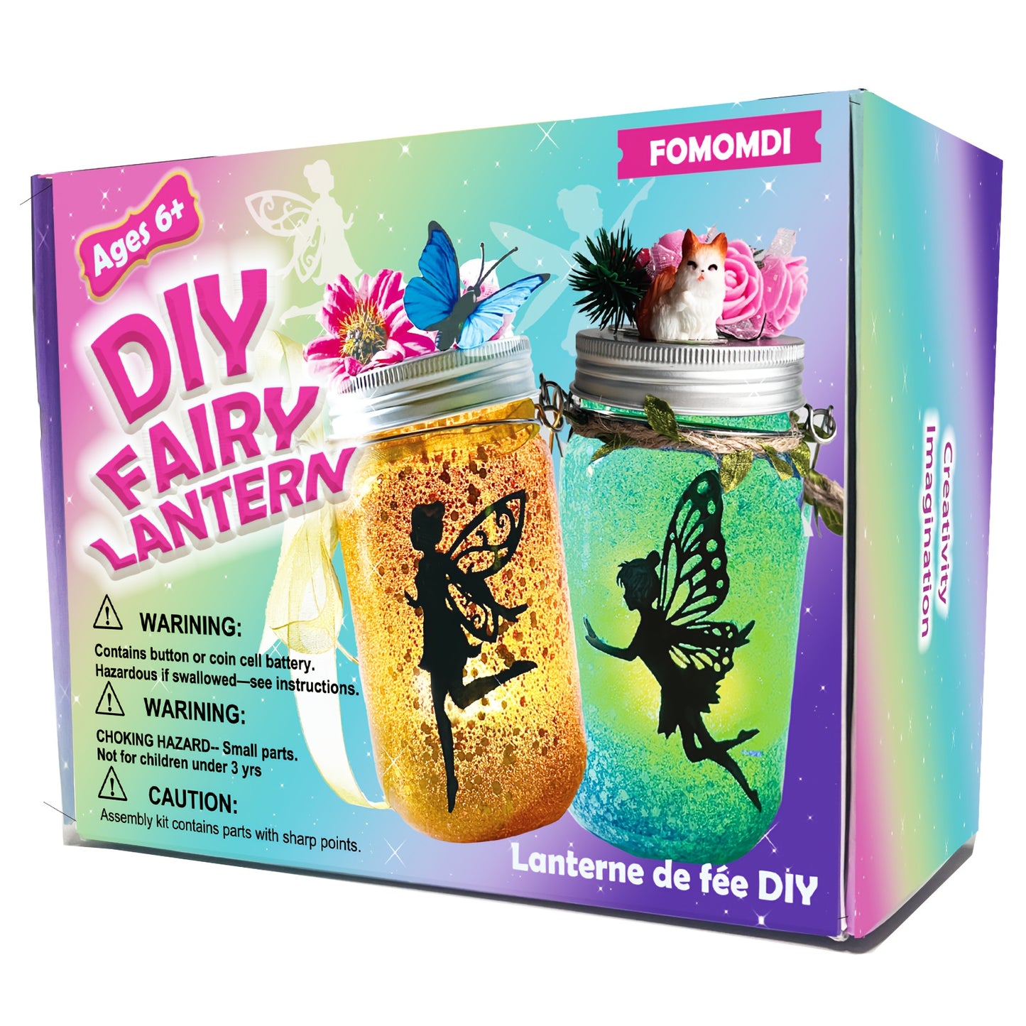 DIY Fairy Lantern Craft Kit, Fairy Night Light, Remote Control Mason Jar Lamp, Arts And Crafts for Girls Ages 6+, Halloween Christmas Birthday Gifts, Party Creative Activities