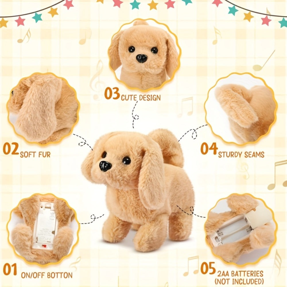 2026 New White, Brown And Teddy Electric Toy Robot Dog with Exquisite Gift Box, Can Walk, Wag Its Tail, Bark, Cute Pet, A Heartwarming Choice for Birthdays And Other Festival Gifts
