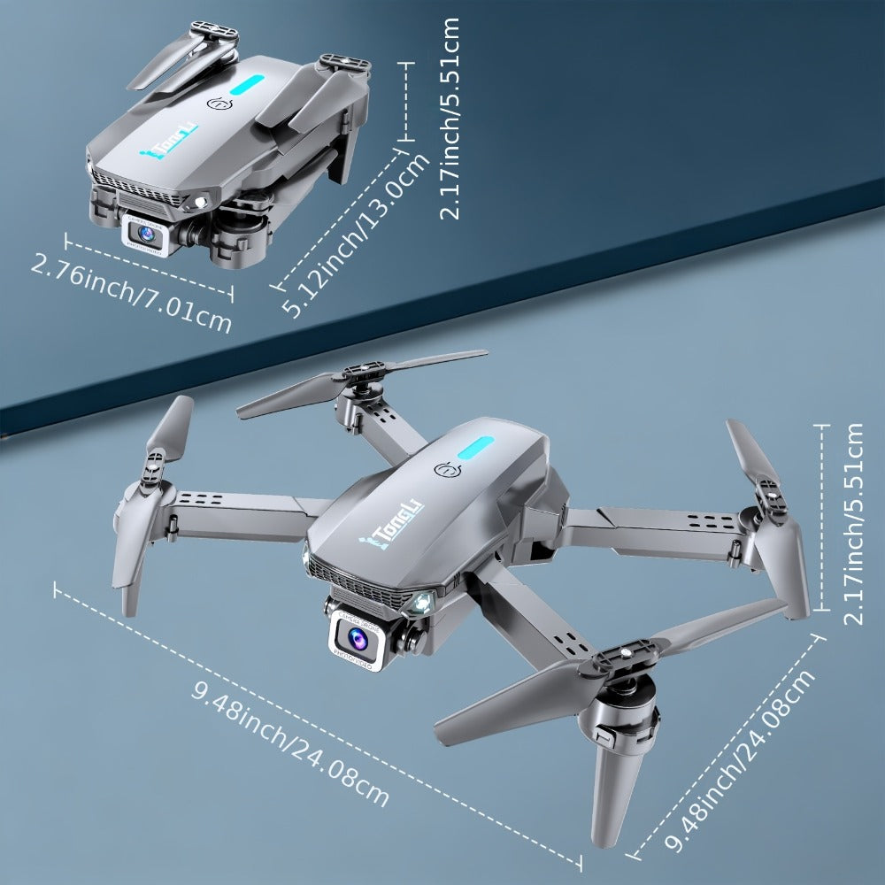 Foldable HD Camera Drone with Free Storage Bag & USB-C Charging – 3D Flips, Beginner-Friendly Aerial Photography Quadcopter for Vlogging, Outdoor Flying, Single or Dual Camera Options