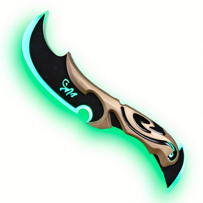 Rechargeable Cool LED Melee Satisfying Your Sci-fi Fantasy, Half Moon Shaped Halloween Role-playing Prop, Game Peripheral Model Collection Gift