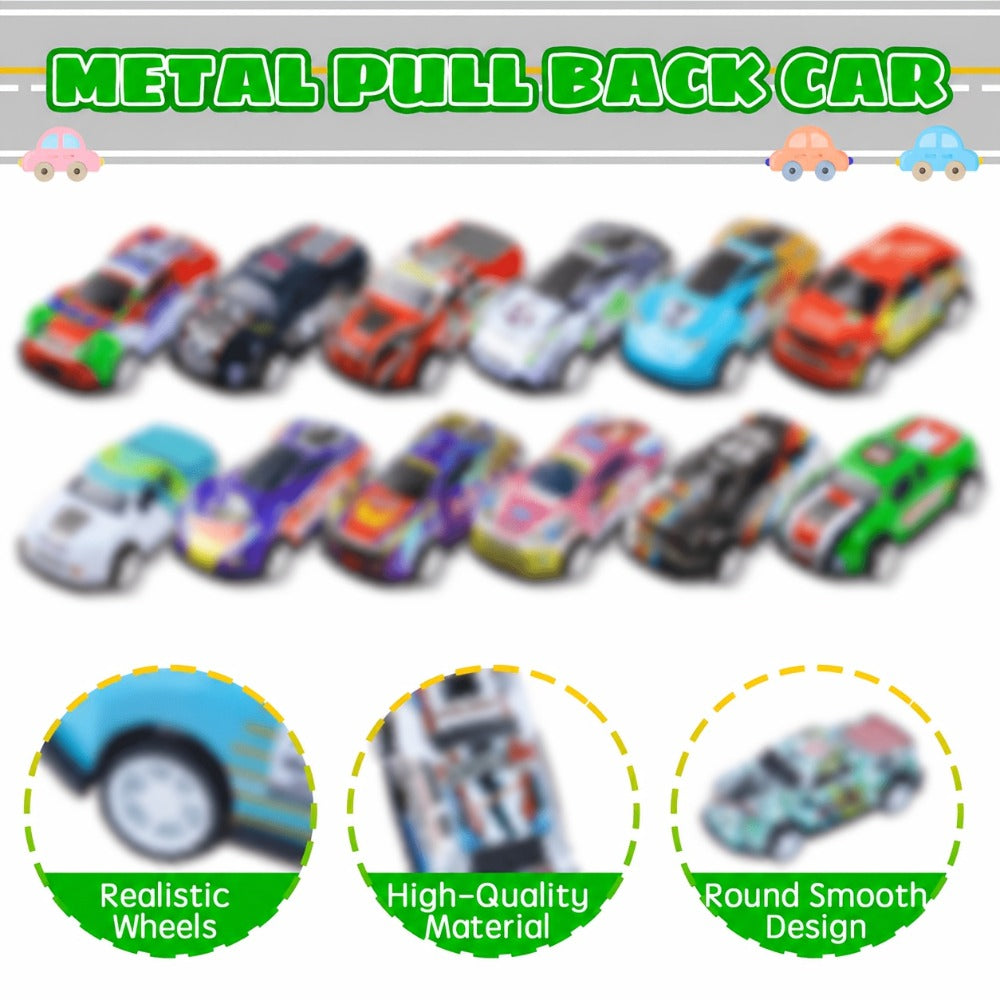 Pull Back Cars Bulk 72 Pack – Mini Race Cars for Kids, Birthday Party Favors, Goodie Bag Fillers, Classroom Prizes, School Rewards & Easter Basket Stuffers (Random Colors)
