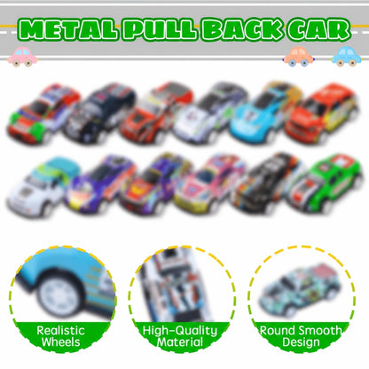 Pull Back Cars Bulk 72 Pack – Mini Race Cars for Kids, Birthday Party Favors, Goodie Bag Fillers, Classroom Prizes, School Rewards & Easter Basket Stuffers (Random Colors)