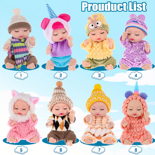 [Mini Plush Dolls] 8 Mini Plush Dolls, 4-inch | Christmas Gifts, Birthday Gifts, Suitable For Children 3+