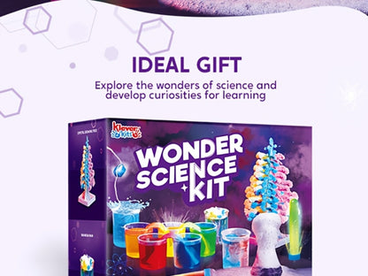 STEM Science Kit for Kids 50+ Experiments — Crystal Tree Growing Kit, Lava Lamp, Volcano Chemistry Set, Educational Science Toy Gift for Boys Girls Ages 6-12, Birthday Christmas Homeschool