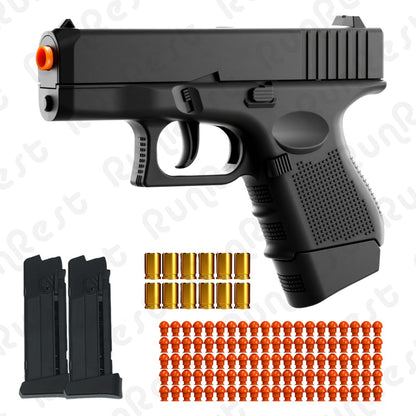 Soft Bullet Toy Gun Pistol with 100 Bullets, 12 Shells & 2 Magazines – Foam Blaster with Shell Ejecting, Outdoor Sports Shooting Game for Boys, Birthday & Holiday Gift for Kids Ages 6+