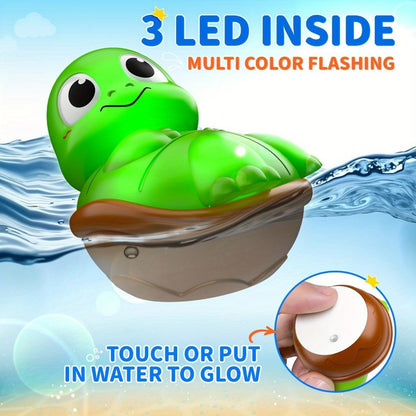 Sea Animal Light Up Bath Toys for Babies & Toddlers – 6/10 Pcs Color-Changing Floating Bathtub Toys, Sensory Water Pool Toys for Boys & Girls, Fun Bath Time Gift Set (Random Colors)