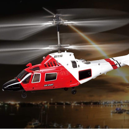 SYMA Coast Guard Rescue Helicopter RC Flight Infrared 3CH Gyro Marine Aircraft Model S111G