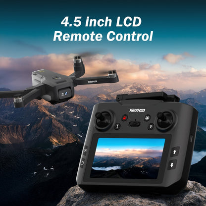 GPS Follow Me Drone Under 250g with 4.5 Inch LCD Screen – Camera Drone for Adults Beginners, Auto Return, Gesture Flight, Brushless Motor, Altitude Hold, 3 Speeds, Supports 32G SD Card