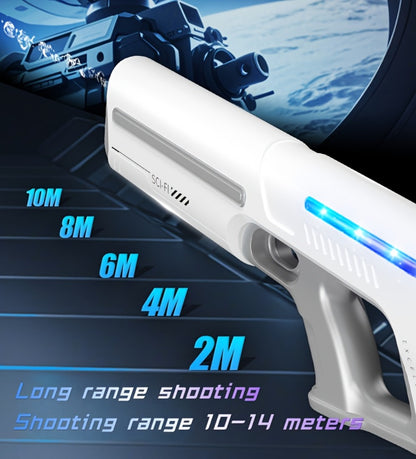 LED Light-Up Electric Water Gun Auto-Fill USB Rechargeable 40Ft Range Motorized Squirt Blaster with Light Show for Kids Adults Pool Party Beach Backyard Night Battle