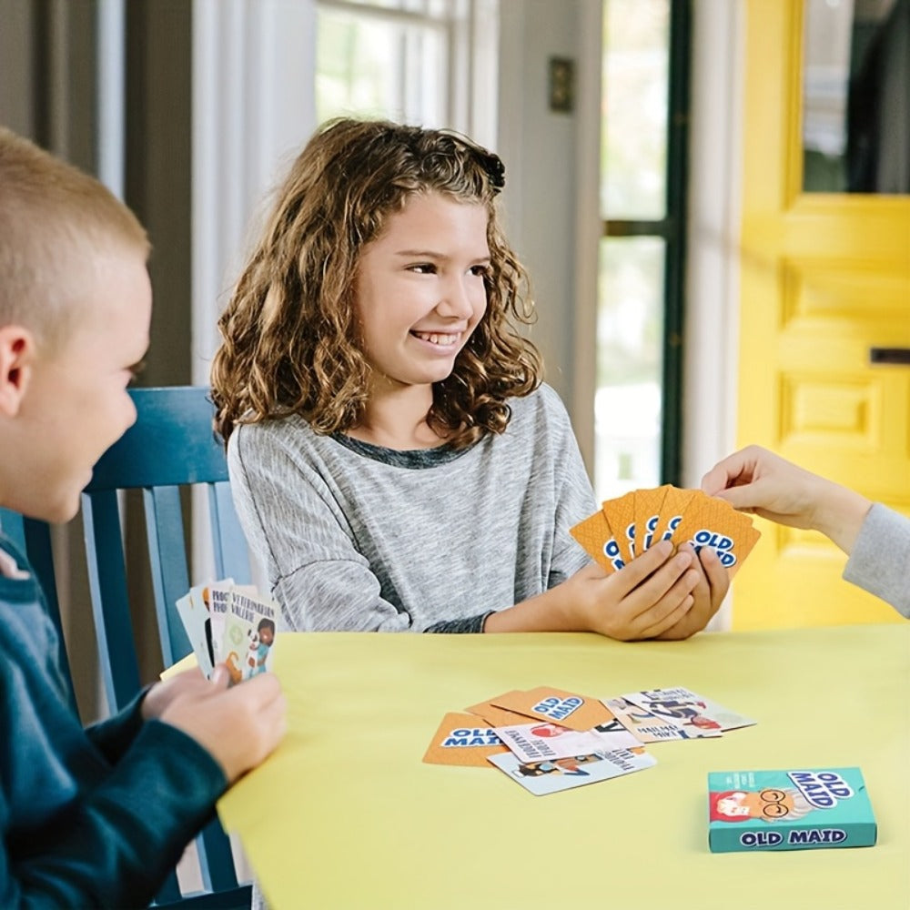 Kids Card Games 6 in 1 Set with 6 Decks Go Fish Old Maid Crazy Eights Memory Match Slap Jack Animal Cards for Ages 4+ Family Game Night Birthday Christmas Stocking Stuffer