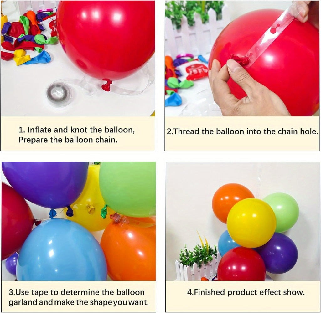 Balloon Arch Kit 422 Pcs Rainbow Matte Latex Balloons in Multiple Sizes 5", 10", 12" & 18" for Birthday, Baby Shower, Wedding & Party Decorations – DIY Balloon Garland Set