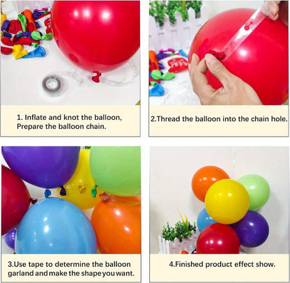 Balloon Arch Kit 422 Pcs Rainbow Matte Latex Balloons in Multiple Sizes 5", 10", 12" & 18" for Birthday, Baby Shower, Wedding & Party Decorations – DIY Balloon Garland Set
