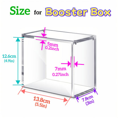 5mm Stackable Acrylic Display Case, ETB/Booster Protective Case, High-quality Protective Sleeve, Transparent Magnetic Closure Storage Box, Suitable for Toy Display, Card Storage, Collectible Cards, Collectibles, And Sports Memorabilia Design.
