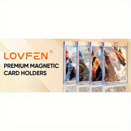 25/50/100/200/400 Magnetic Card Holders, Ultra-thin Premium 35-point Card Holder Touch Card Protector Hard Plastic Magic Box, Suitable for Sports, Baseball, and Collectible Cards