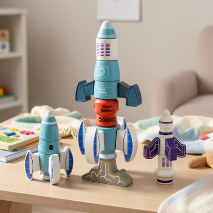 Magnetic Robot Building Toy for Kids Ages 3-5 – 33-Piece STEM Stacking Playset with Storage Box, Rocket Robot & Monster Styles, Magnet Construction Kit, Birthday Christmas Gift for Boys & Girls