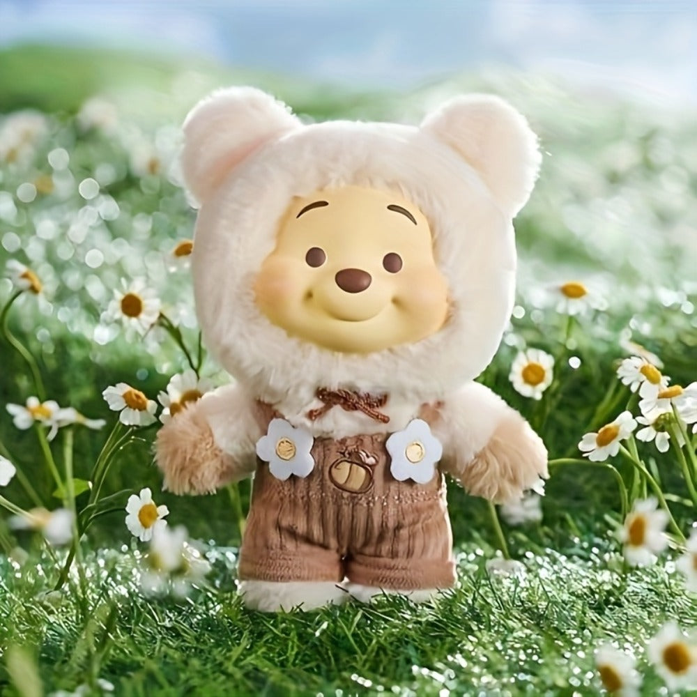 MINISO Disney Winnie the Pooh Candy Series Plush Toy 1pc Random — Licensed Soft Stuffed Animal, Kawaii Birthday Christmas Halloween Graduation Gift for Kids Girls Teens