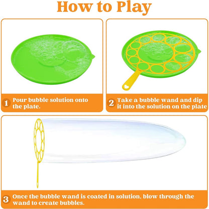 18pcs Giant Bubble Wands Set Bulk, Large Bubble Maker with Tray & Solution, Summer Outdoor Kids Toys, Perfect for Easter Party Favors, Birthday Gifts & Outdoor Game Activities