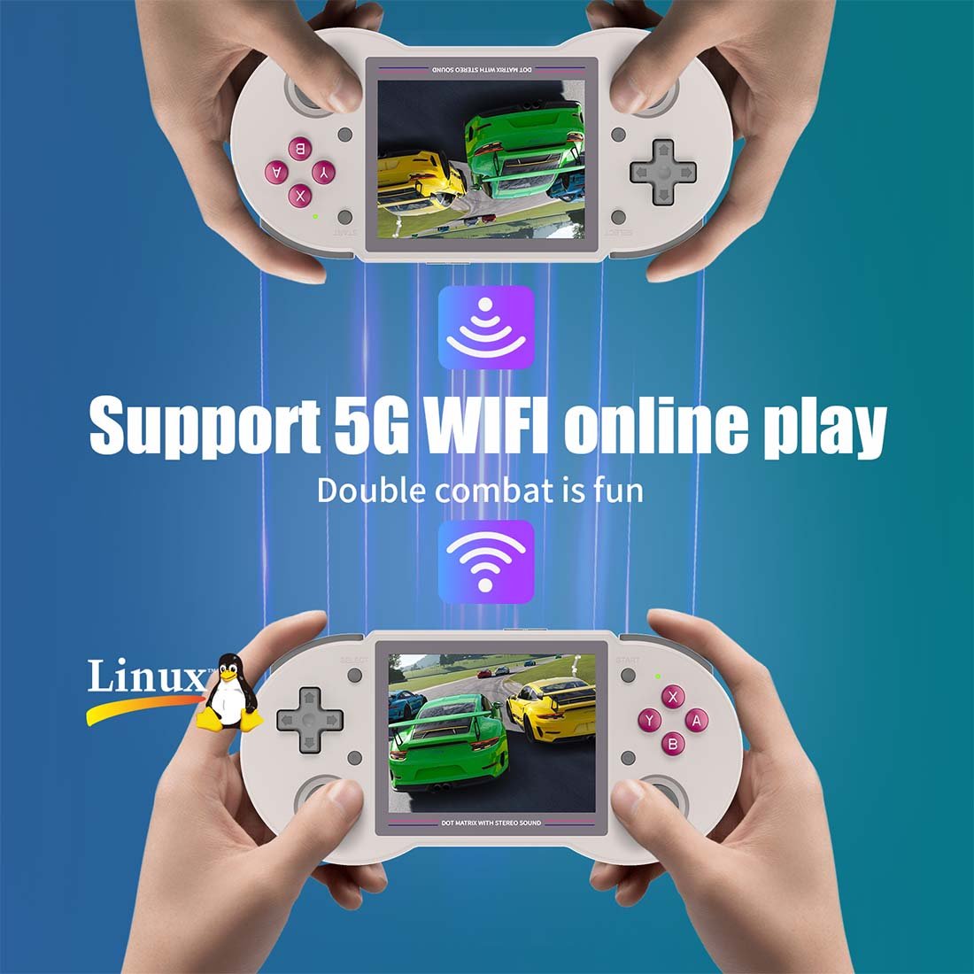 Retro Handheld Game Console Anbernic RG353PS - Linux RK3566 4:3 IPS HDMI Portable Gaming Handheld 3500mAh