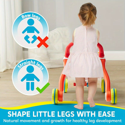 [Educational Push Walker] Baby Learning Walker, 2in 1 Sit to Stand Learning Toys, Educational Present, Push Walker Gift with Wheels for Infant Boys Girls