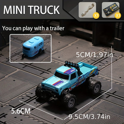 1:64 Alloy Mini Remote Control Car with Shock Absorbers, Off-Road Truck Toy, Gift for Boys, Birthday, Christmas, Halloween, New Year's Gift