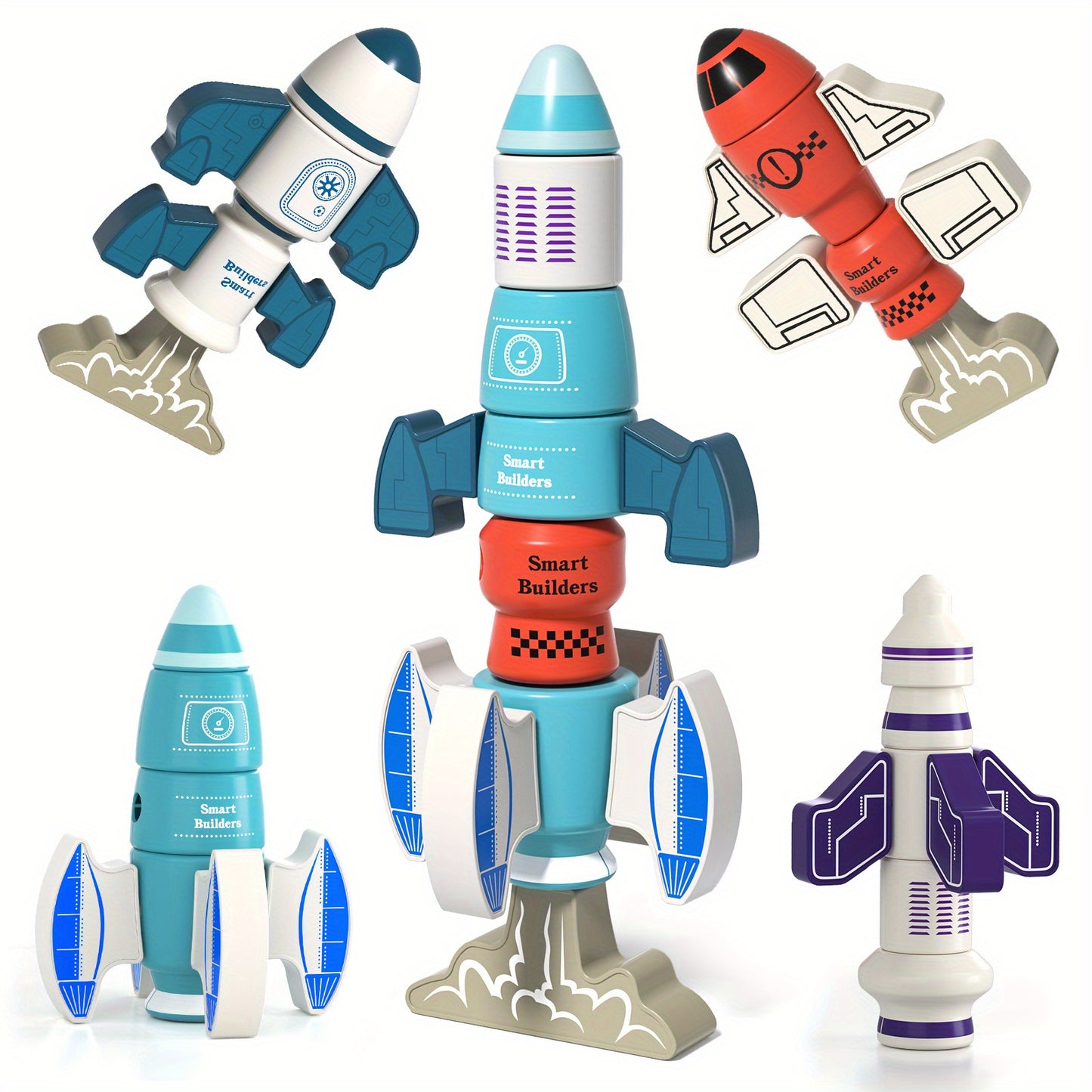 Magnetic Robot Building Toy for Kids Ages 3-5 – 33-Piece STEM Stacking Playset with Storage Box, Rocket Robot & Monster Styles, Magnet Construction Kit, Birthday Christmas Gift for Boys & Girls