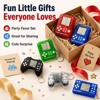 Mini Game Controller Keychains Party Favors for Kids 6, 12 or 24 Pack – Random Color Video Game Keychains for Boys Birthday, Gaming Party Supplies & Classroom Prizes