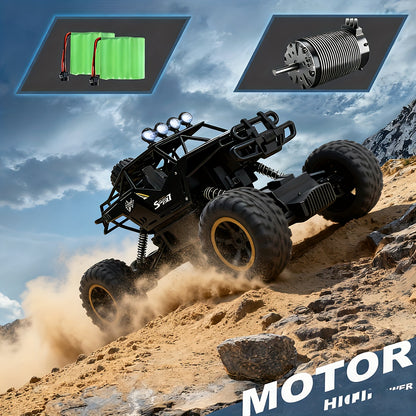 [Remote-Controlled Toy Cars] Large Remote-Controlled Cars, High-Speed Remote-Controlled Vehicles, Rechargeable USB Electric Toy Cars, High-Speed Remote-Controlled Racing Cars, All-Terrain Off-Road Trucks, Cool Toys, Gifts Suitable For Boys Over 6 Years Ol