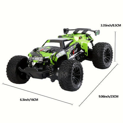 High-Speed RC Off-Road Car for Boys 2.4GHz Impact-Resistant Drop-Proof Remote Control Vehicle – Cool All-Terrain Toy Ages 3+ Christmas Birthday Gift (Green)