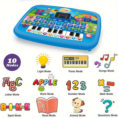 Educational Learning Machine for Kids with 2.2" Screen Alphabet Numbers Music Animals Piano Keys | Interactive Toddler Tablet Toy for Boys Girls Ages 2 3 4 5 | Best Birthday Christmas Gift